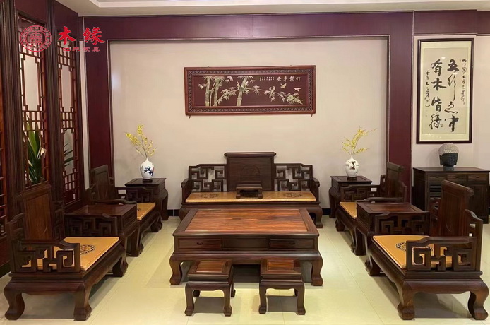 條紋烏木卷書沙發